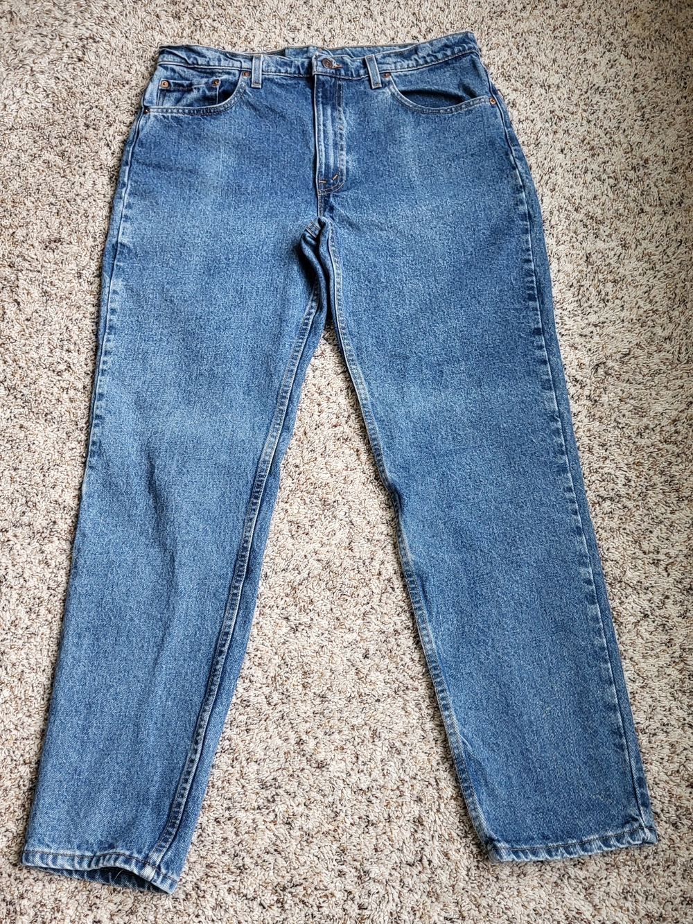 ​Vintage Levis 512 Jeans Mens 38x32 Slim Fit Tapered Leg Made in USA 1996